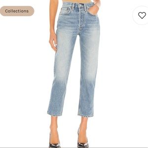 NWT REDONE 70s Stovepipe straight leg jeans